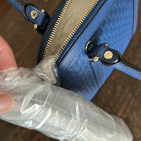 NEW Gucci Satchel Shoulder Strap Leather Purse Authentic - Picture 8 of 11